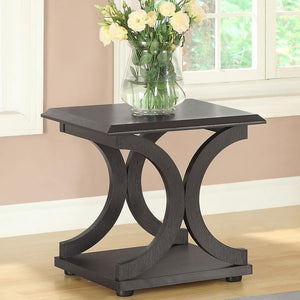  designed with bold circular accents for a modern aesthetic. The cappuccino finish provides a rich