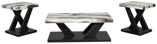  value and harmony. The Cendill table set brings all three to your seating area. An eye-catchingly elegant base serves as the foundation for the faux marble top