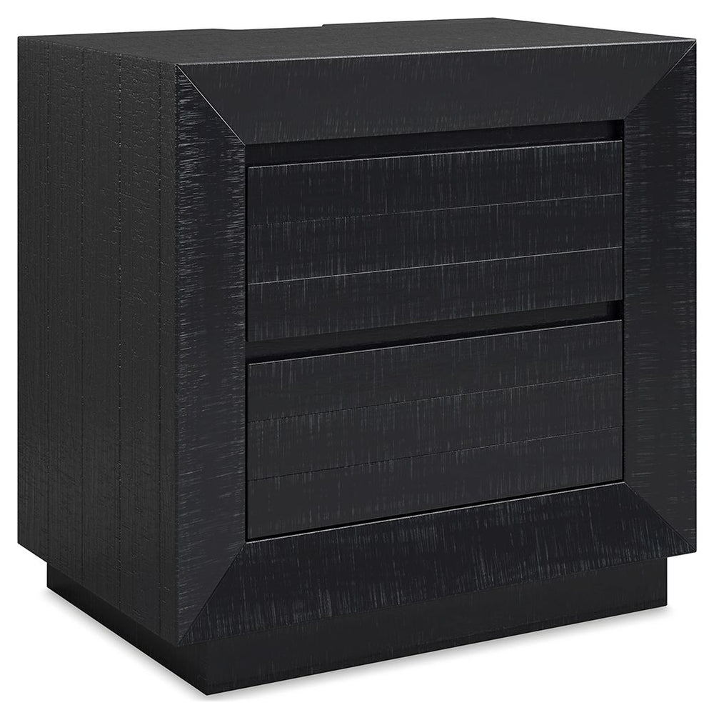 The heavily distressed surface of this nightstand reflects balance between farmhouse and contemporary style. With streamlined storage, 110V power supply, dual USB charging and a timeless design thatâ€™s equal parts cool and casual, it offers uncomplicated