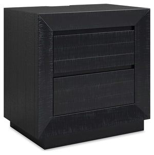 The heavily distressed surface of this nightstand reflects balance between farmhouse and contemporary style. With streamlined storage, 110V power supply, dual USB charging and a timeless design thatâ€™s equal parts cool and casual, it offers uncomplicated