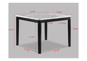Pascal Counter Ht White Top Blk Leg
