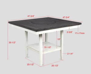 Fulton Counter Ht. Table Chalk Grey