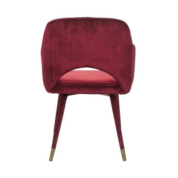 Applewood - Accent Chair - Bordeaux-Red Velvet & Gold
