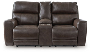 Versatile style teams up with everyday convenience to create this power reclining loveseat. Settle into the sleek leather seating area and effortlessly recline with one-touch controls. With the addition of USB charging, you can keep go-to devices close as