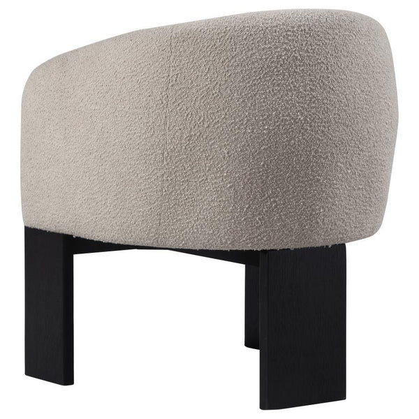 Valdez - Boucle Upholstered Barrel Back Accent Chair - Beige