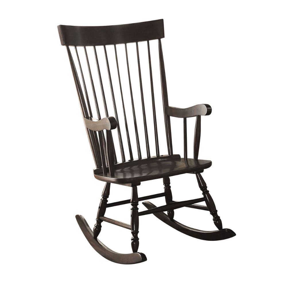 The beautiful Arlo wooden rocker will It will be the perfect addition to your living room, sunroom or deck. This graceful rocking chair features a contoured seat and tall chair back for extra comfort. The smooth rocking motion and sturdy durable construct