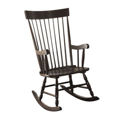 The beautiful Arlo wooden rocker will It will be the perfect addition to your living room, sunroom or deck. This graceful rocking chair features a contoured seat and tall chair back for extra comfort. The smooth rocking motion and sturdy durable construct