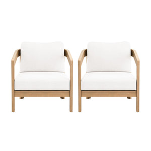 Wesley - Patio Club Chair With Cushion - White