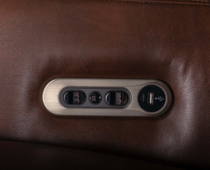Remmington - Power Swivel Glider Recliner - Auburn