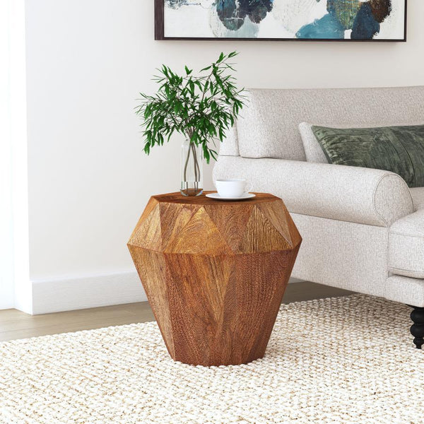  offering faceted elegance and refinement. Made from wood that adds earthy character