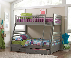  this twin over full bunk bed is casual in style. Create a stunning visual with the supportive A-shaped frame