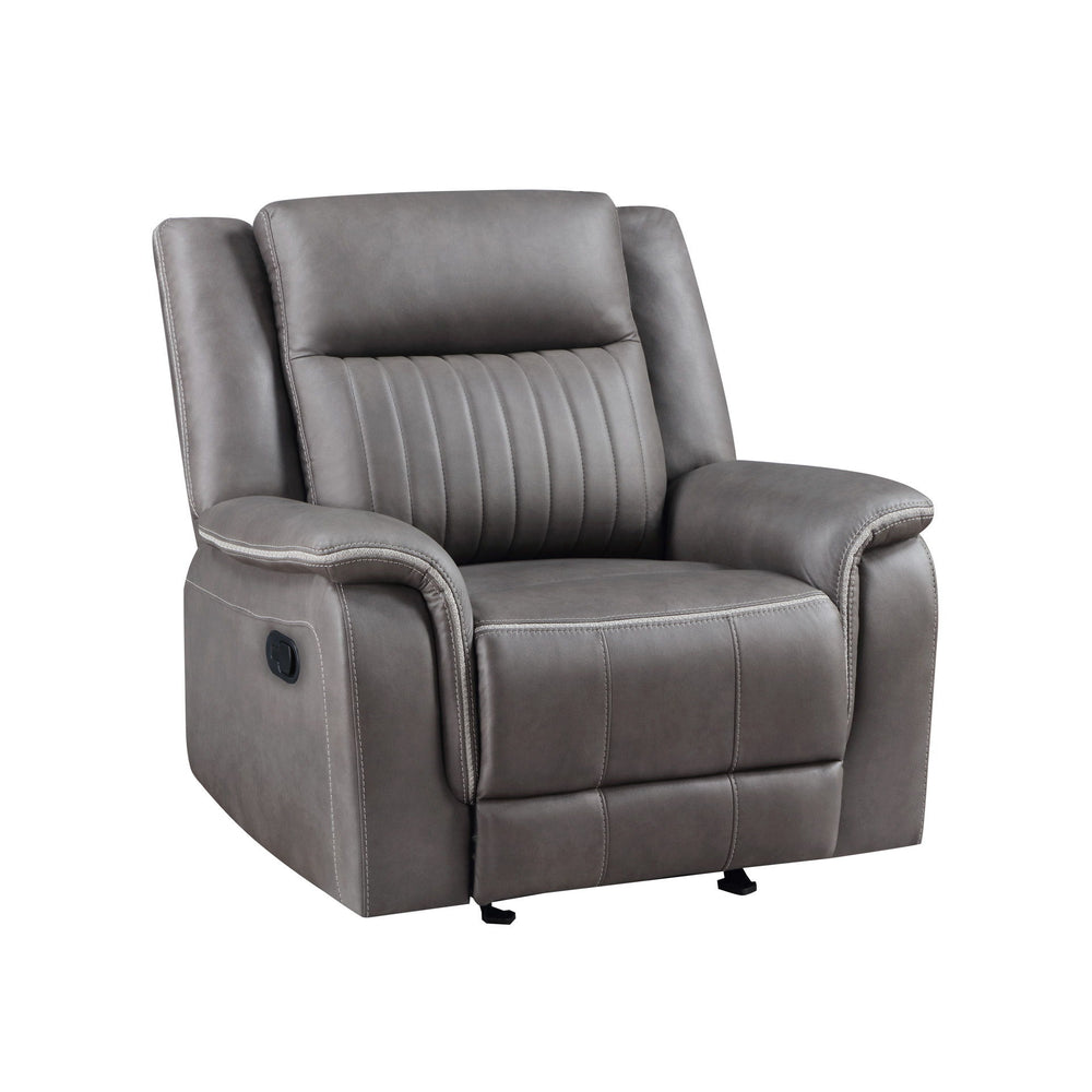 Meet the Enzo Glider Recliner, a pinnacle of comfort and style for your living room. Crafted with hardwood and manufactured wood frames, coil spring cushions wrapped in resilient foam and polyester, and no sag seat suspension, this recliner ensures qualit