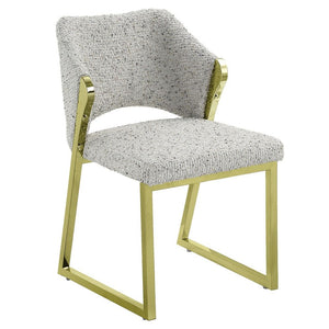 Padded Seat & Back Stainless Steel Legs Foam Density: D40 Cushion Thickness: 4-"