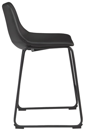 Centiar - Black - Upholstered Barstool (Set of 2)