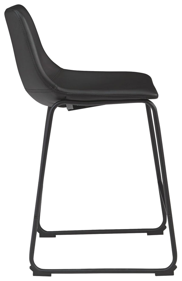 Centiar - Black - Upholstered Barstool (Set of 2)