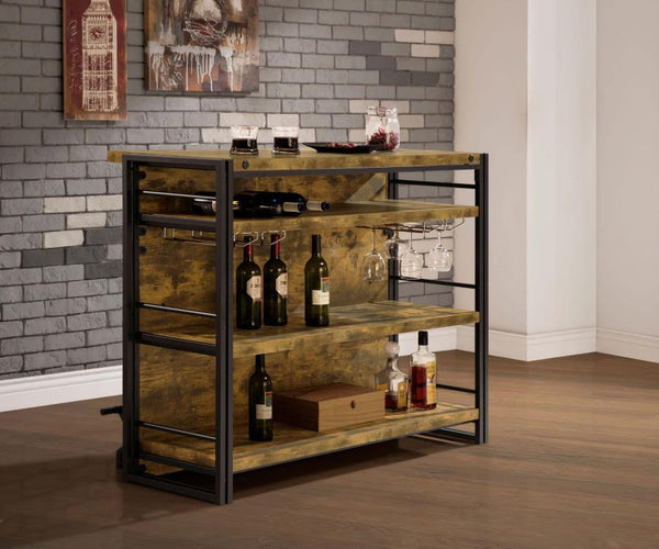  inviting feel to any space. A sturdy dark bronze powder-coated metal frame enhances durability while add