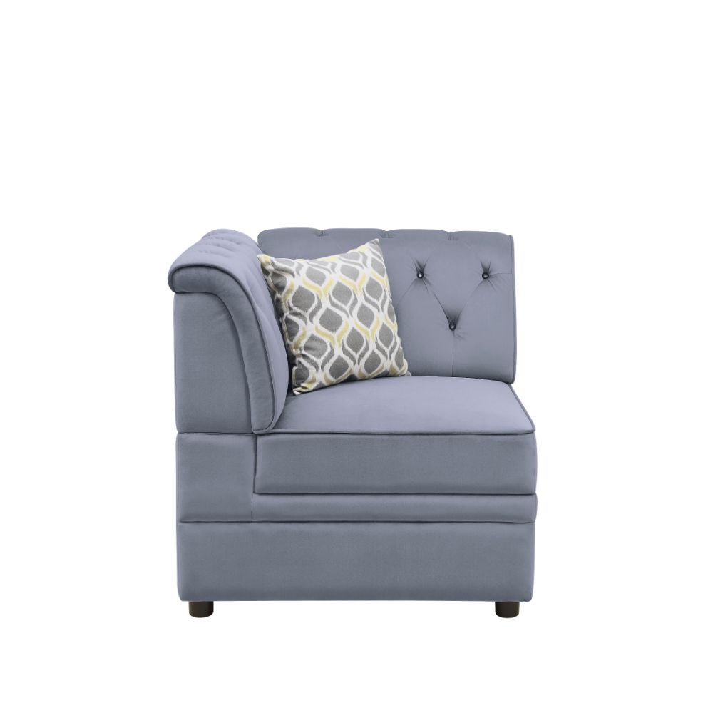 KD Back & Leg, Modular Wedge â€¢ Features: Crystal like Button Tufted (Back) â€¢ Tight Back & Seat Cushion (1+1) â€¢ Backrest Style: Cushion w/Crystal like Button Tufted (Inside Only) â€¢ Seat Construction: Tight Cushion, Pocket Coil, Inside Frame: Wood &