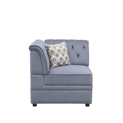 KD Back & Leg, Modular Wedge â€¢ Features: Crystal like Button Tufted (Back) â€¢ Tight Back & Seat Cushion (1+1) â€¢ Backrest Style: Cushion w/Crystal like Button Tufted (Inside Only) â€¢ Seat Construction: Tight Cushion, Pocket Coil, Inside Frame: Wood &