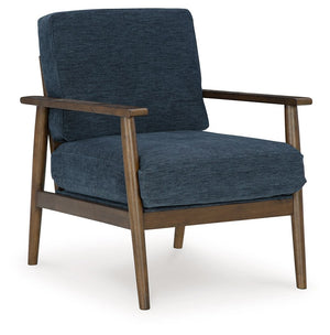 Feed your mid-century modern nostalgiaâ€”with a contemporary twist. A vibrant trend-right hue and comfy feel make this accent chair perfect for lounging solo or with friends and family. Its linear profile adds plenty of fresh style, and the tapered accent