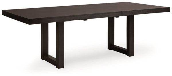 This extension dining table is the perfect blend of casual and contemporary styles. Its solid construction and self-storing leaf make it both durable and accommodating. Incorporating high style and versatility, this is a piece youâ€™ll enjoy for years.<br