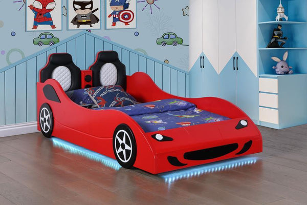  allowing for plenty of space to play within the bedroom. The car is complete with realistic details and features LED strip lighting underneath