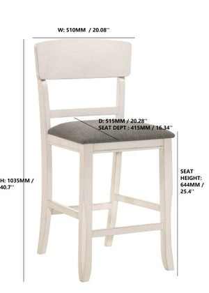 Conner Chalk Grey Ctr Ht Chair