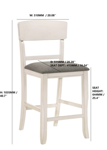 Conner Chalk Grey Ctr Ht Chair