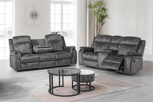 Park City - 2 Piece Non Power Sofa & Loveseat - Dark Gray<br/><br/><b>Product Features</b><ul><li>Includes: 1 Sofa, 1 Loveseat</li><li>Durable Craftsmanship: Our frames are constructed from premium hardwoods and plywood, ensuring stability and long-lastin