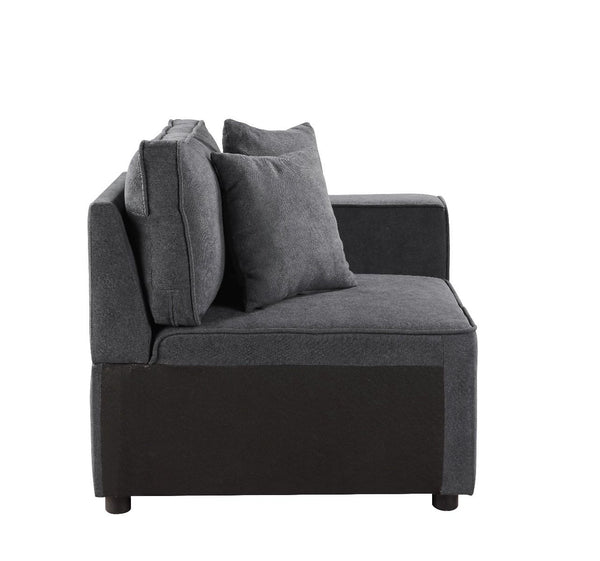 Silvester - Accent Chair - Gray Fabric - Wood - 29"