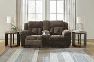 Frohn - Chocolate - Dbl Reclining Loveseat With Console
