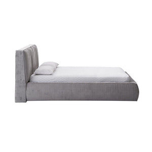 Onfroi - Eastern King Bed - Gray Velvet