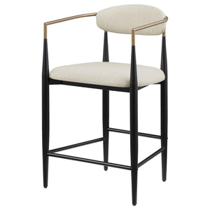 Tina - Fabric Upholstered Counter Chair (Set of 2) - Beige
