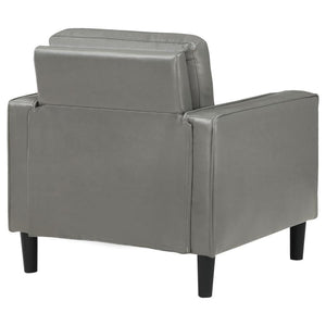 Ruth - Upholstered Track Arm Accent Chair - Gray