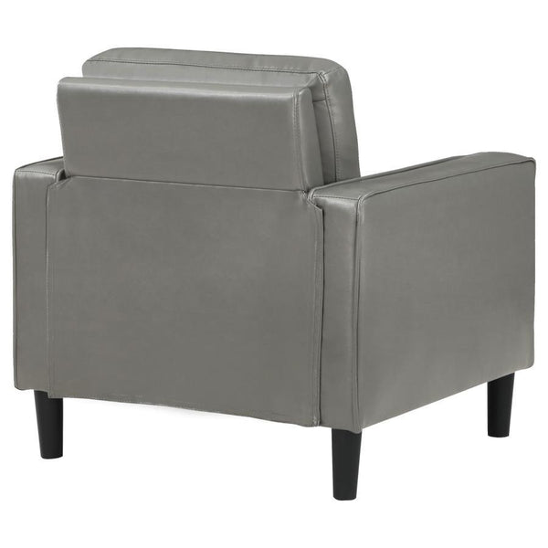 Ruth - Upholstered Track Arm Accent Chair - Gray
