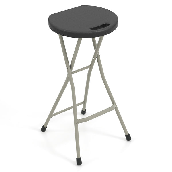 Provide comfortable sitting experience with footrests and wide seat<br>Hold up to 330 lbs with heavy duty steel frame<br>X-shaped frame and non-slip foot pads for additional stability<br>Lightweight structure and built-in handle for hassle-free movement<b