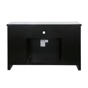  Rectangular TV Stand with Fireplace Beveled Mirrored Finish