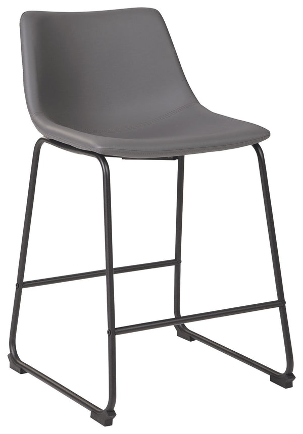 Centiar - Gray - Upholstered Barstool (Set of 2)