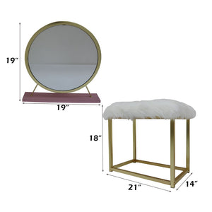 Adao - Vanity Mirror - Faux Fur