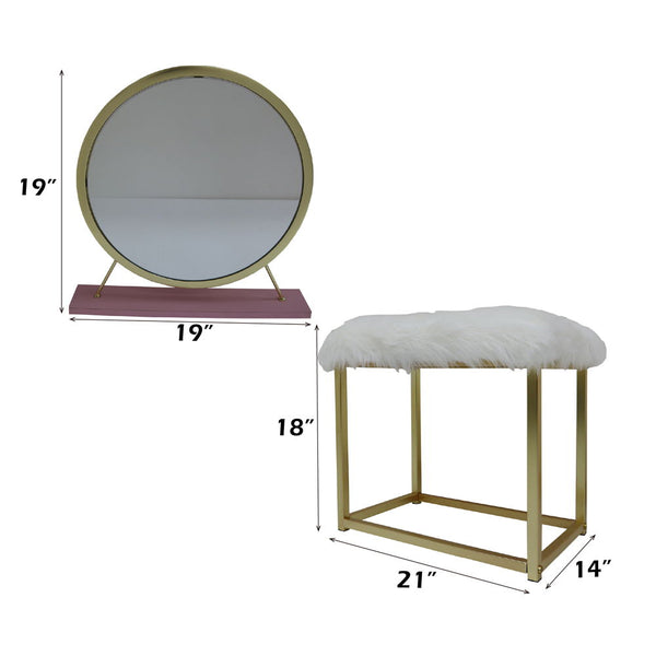 Adao - Vanity Mirror - Faux Fur
