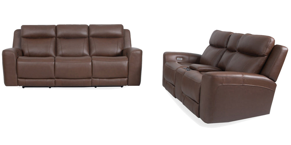 Introducing our comfortable and convenient Calgary sofa, designed with relaxation in mind. Calgary features power recline and headrest controls, allowing you to adjust your seating position easily. The over-padded headrests provide extra comfort, and the 