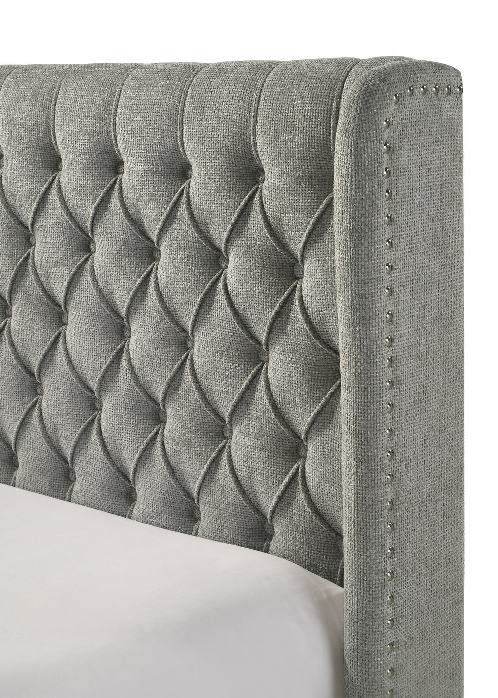 Experience the comfort and elegance of our modern upholstered bed frame, designed to bring a touch of luxury to your bedroom decor. With a stylish tufted headboard and a soft tweed fabric, this bed frame is perfect for contemporary homes looking for a ble