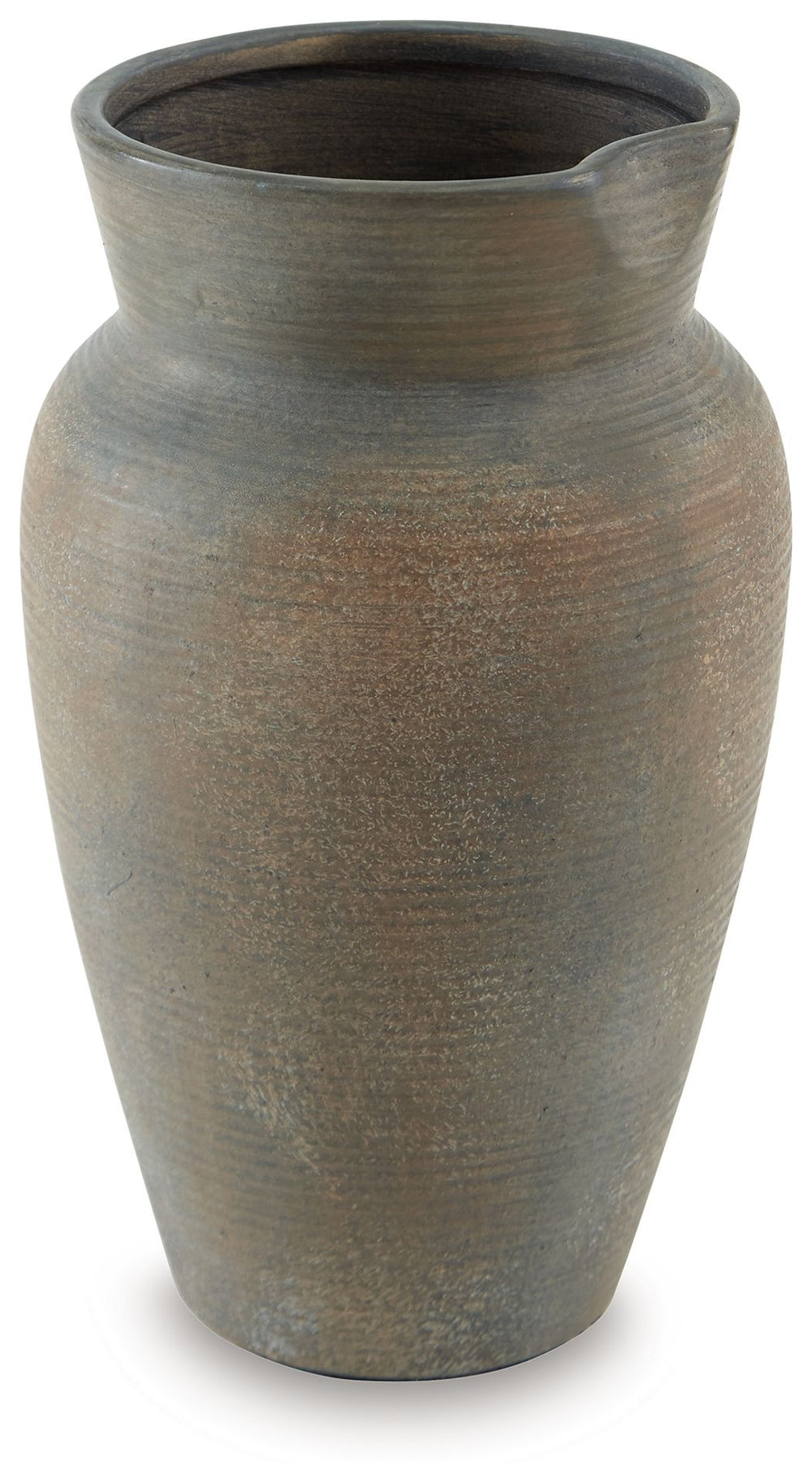 Contain your enthusiasm for casual earthy elegance. Loaded with a sense of antiqued beauty, this stunning ceramic vase adds a beautiful timeworn quality to your home. Let it wow on its own, or kick things up a notch and fill it with faux or dried bouquets