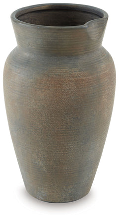 Contain your enthusiasm for casual earthy elegance. Loaded with a sense of antiqued beauty, this stunning ceramic vase adds a beautiful timeworn quality to your home. Let it wow on its own, or kick things up a notch and fill it with faux or dried bouquets