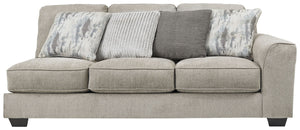 This right-arm facing sofa is made with polyester upholstery. Pairs with other items in the series to make a sectional.<br><br><b>Additional Dimensions</b><br><ul><li>Arm height: 26-"</li><li>Leg height: 3-"</li><li>Minimum width of doorway for delivery: 