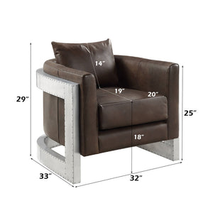 Betla - Accent Chair - Espresso & Aluminum