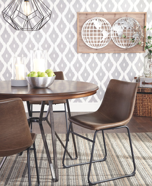 Centiar - Brown / Black - Dining UPH Side Chair (Set of 2)