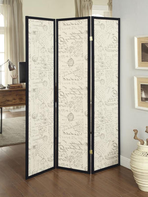  it stands out and gets noticed. Printed French script fabric panels contrast beautifully 