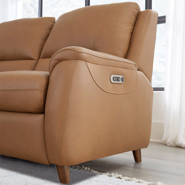  Loveseat And Recliner - Caramel Cream