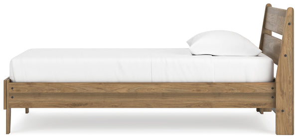 Deanlow - Honey - Twin Platform Panel Bed