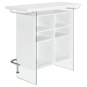 Acosta - Freestanding Home Bar Wine Cabinet - White High Gloss